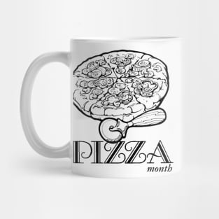 National Pizza Month Vintage Illustration Mug